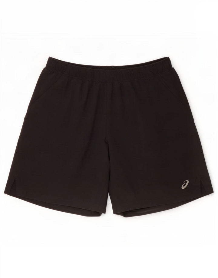 Pantaloni scurti sport Asics pentru bărbați, poliester negru mic