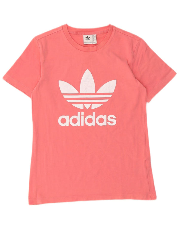 Tricou grafic Adidas pentru femei Top UK 10 Small Pink Bumbac