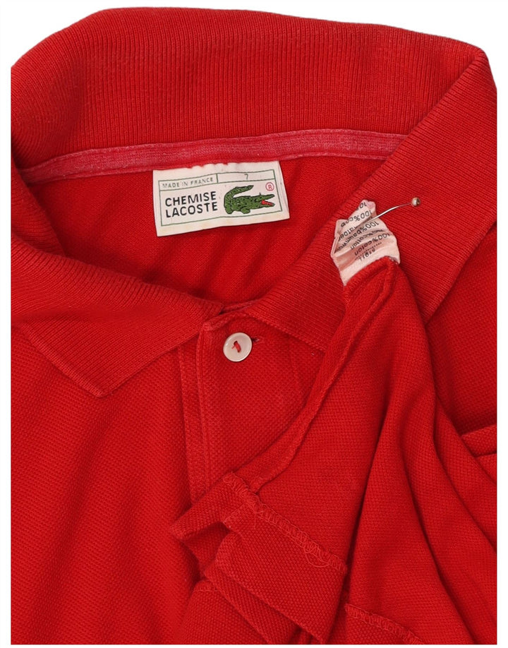 Tricou polo pentru bărbați LACOSTE Mărimea 7 2XL Bumbac roșu