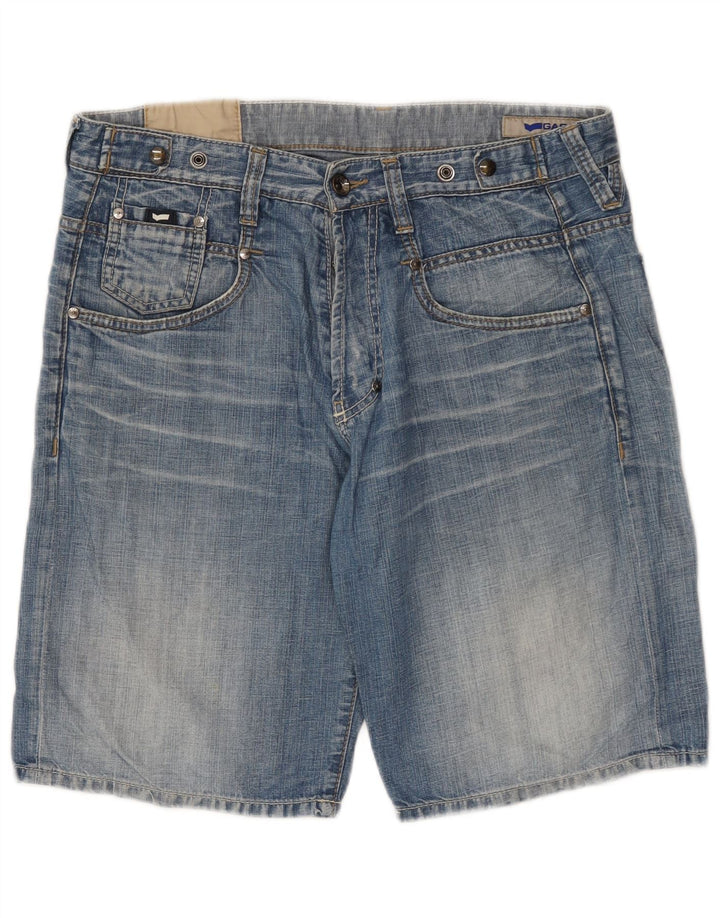 Pantaloni scurți din denim pentru bărbați Gas W34, mare, albastru, bumbac