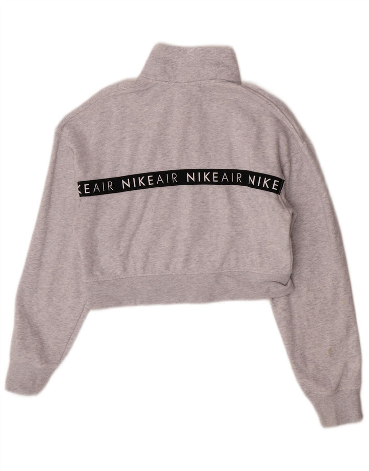 Pulover Nike Crop Graphic pentru femei UK 10 Mic, gri cu pete