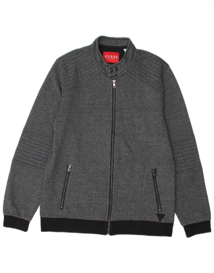 Jachetă Bomber Guess pentru bărbați UK 34 XS, bumbac color bloc, gri