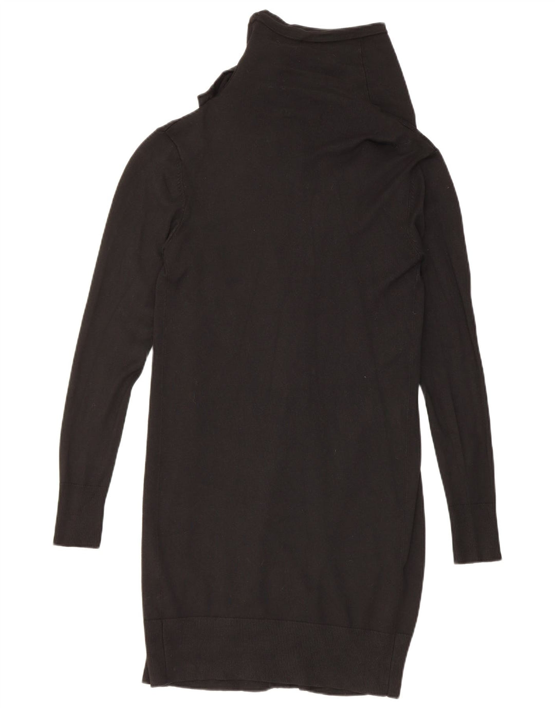 Pulover cardigan cu lungă pentru femei Zara UK 12 Medium Black Viscose