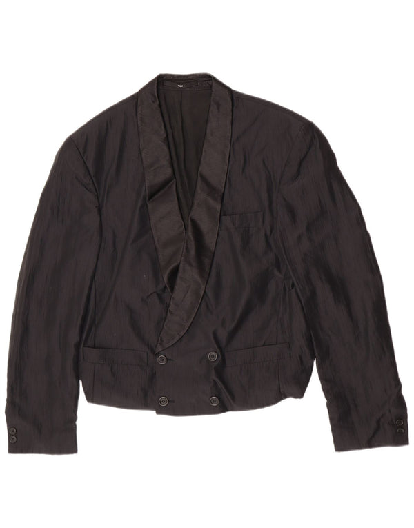 Studio Coletti Mens Double Breasted Blazer Jacket UK 38 Medium Black