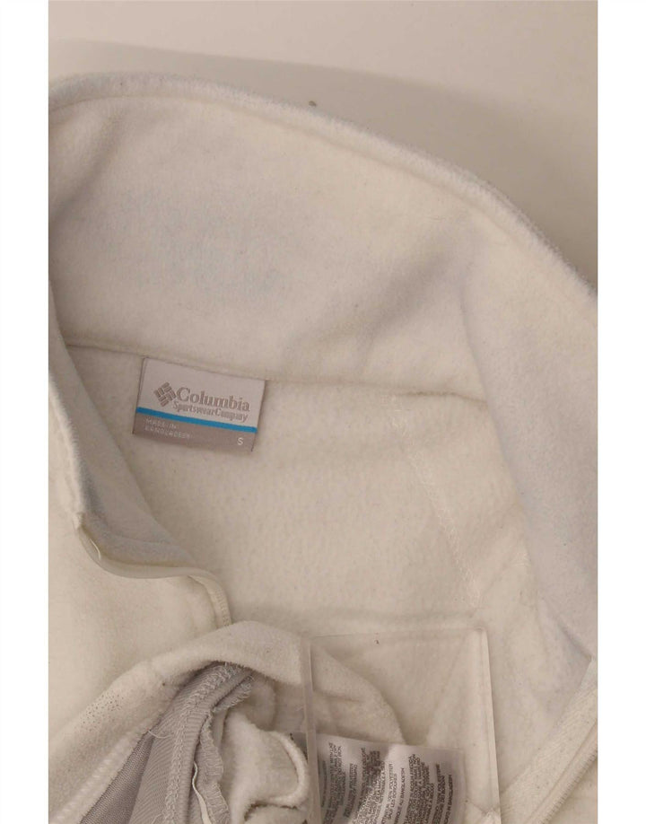 Jachetă fleece Columbia pentru femei UK 10, poliester alb mic