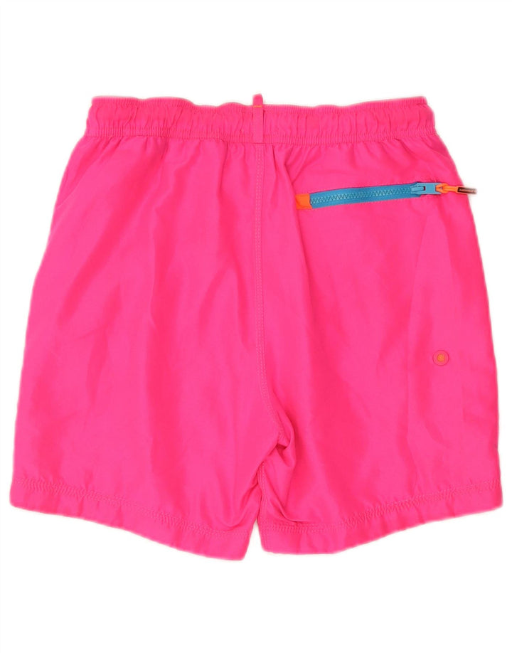 Pantaloni scurți de înot grafic pentru femei SUPERDRY UK 10, poliester roz mic