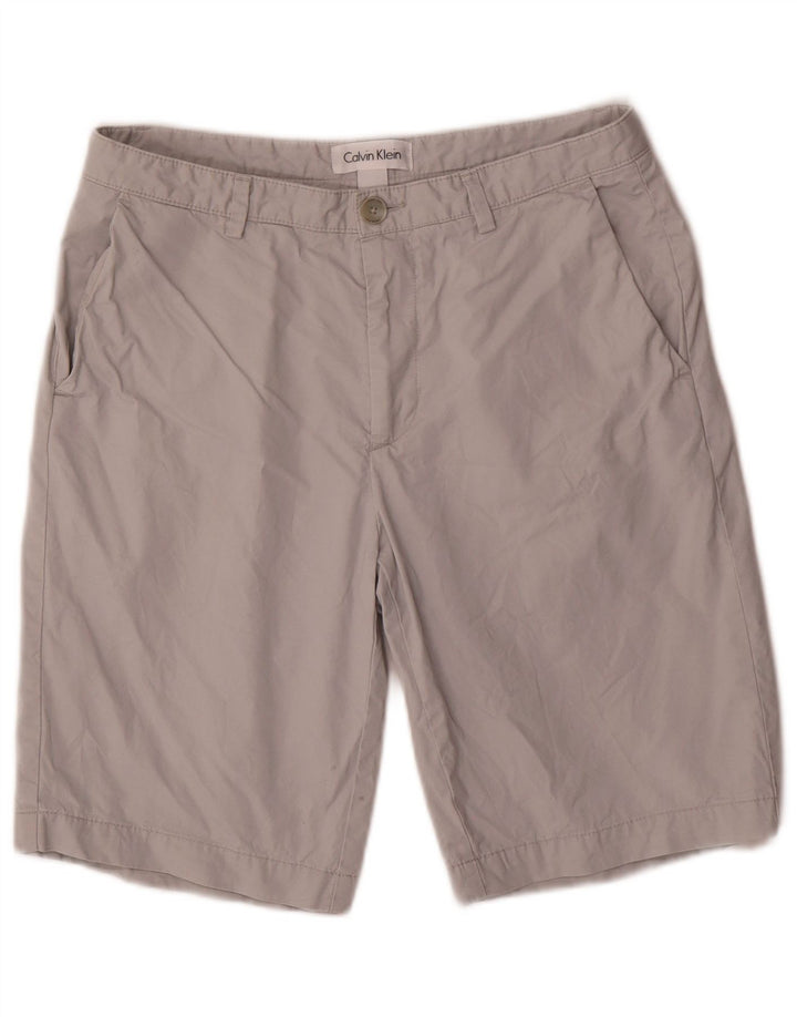 Pantaloni scurți chino Calvin Klein pentru bărbați W30, bumbac gri mediu