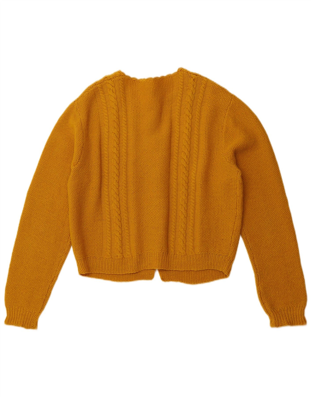 Pulover cardigan crop pentru femei VINTAGE UK 10 Small Yellow