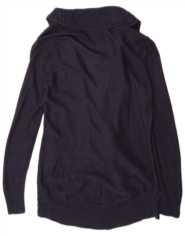Pulover cardigan deschis pentru femei Eddie Bauer UK 12 Medium Bleumarin Rayon