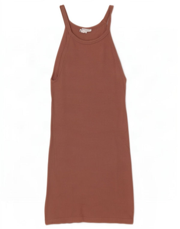 Rochie tricou fără mâneci pentru femei Zara UK 12 maro mediu