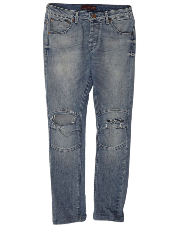 Blugi skinny pentru bărbați Zara EU 40 Medium W31 L28 Albastru