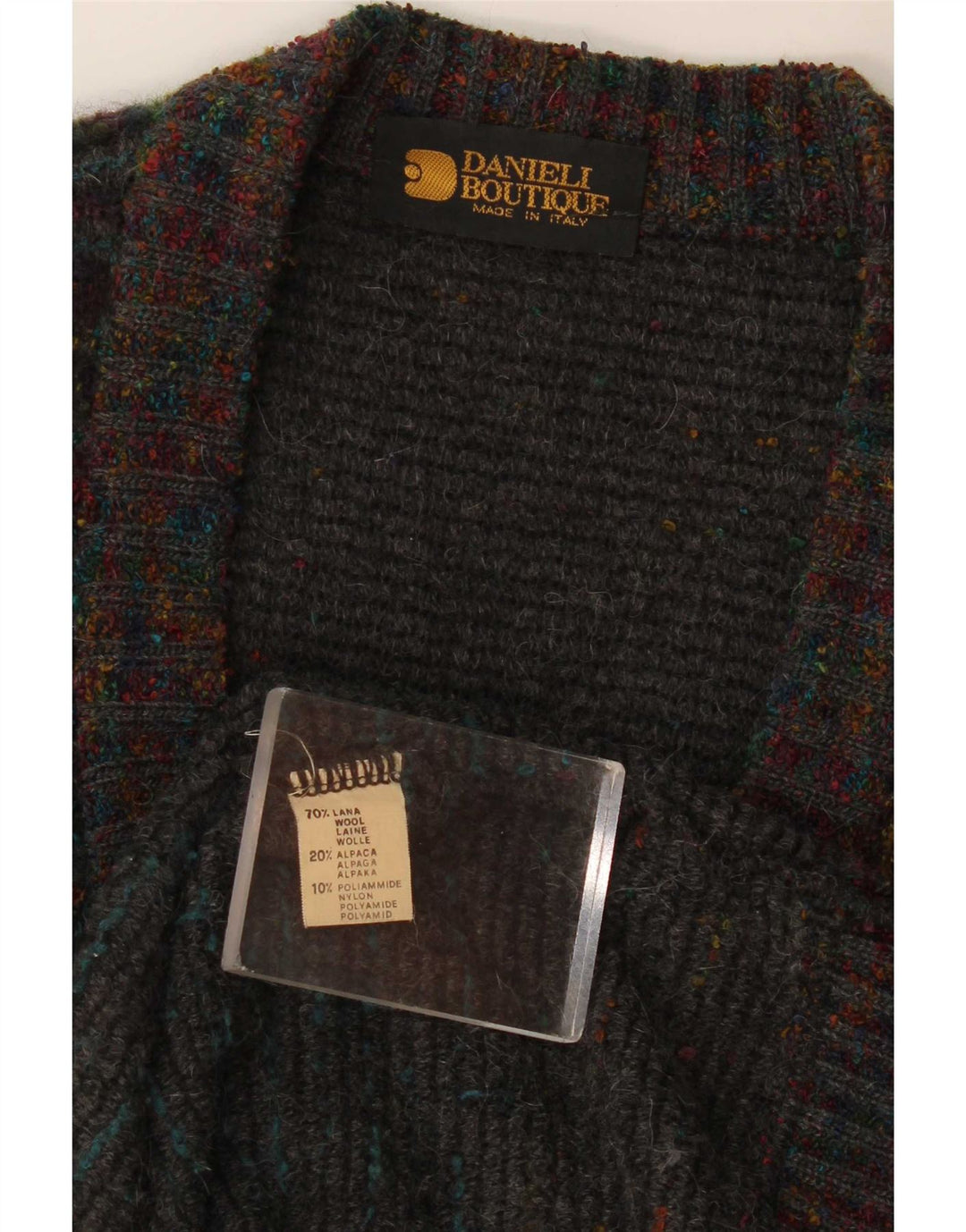 Cardigan Vintage pentru bărbați, mare, multicolor, geometric