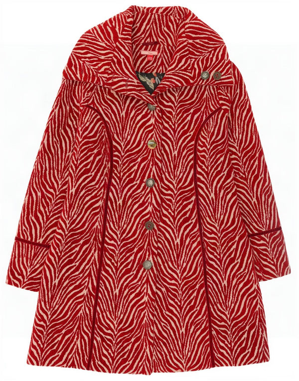 Palton pentru femei Joe Browns UK 12 Medium Red Animal Print Poliester