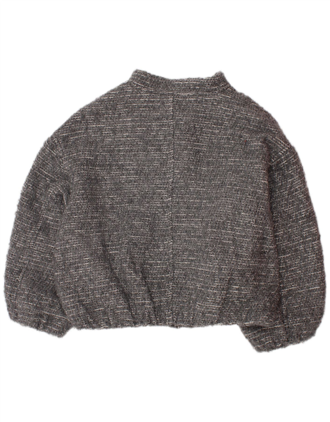 Jachetă Bomber Crop pentru fete ZARA 8-9 ani, bumbac cu pete gri