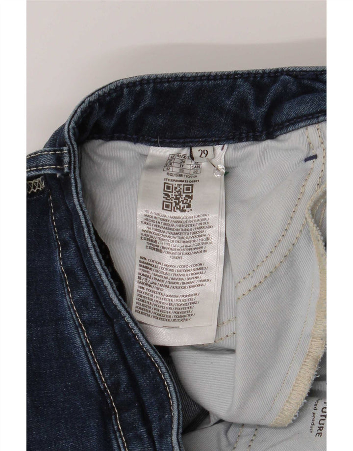 Blugi drepte pentru femei Guess W29 L30 bumbac albastru