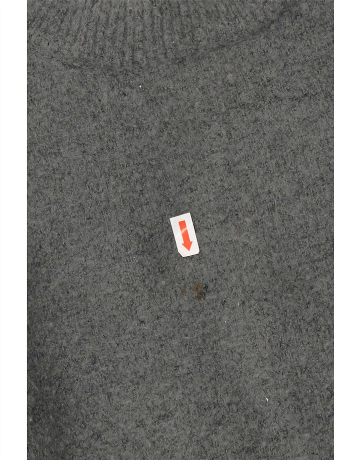 Pulover supradimensionat pentru femei Zara, cu gâtul turn, UK 14 Medium Gri Acrilic