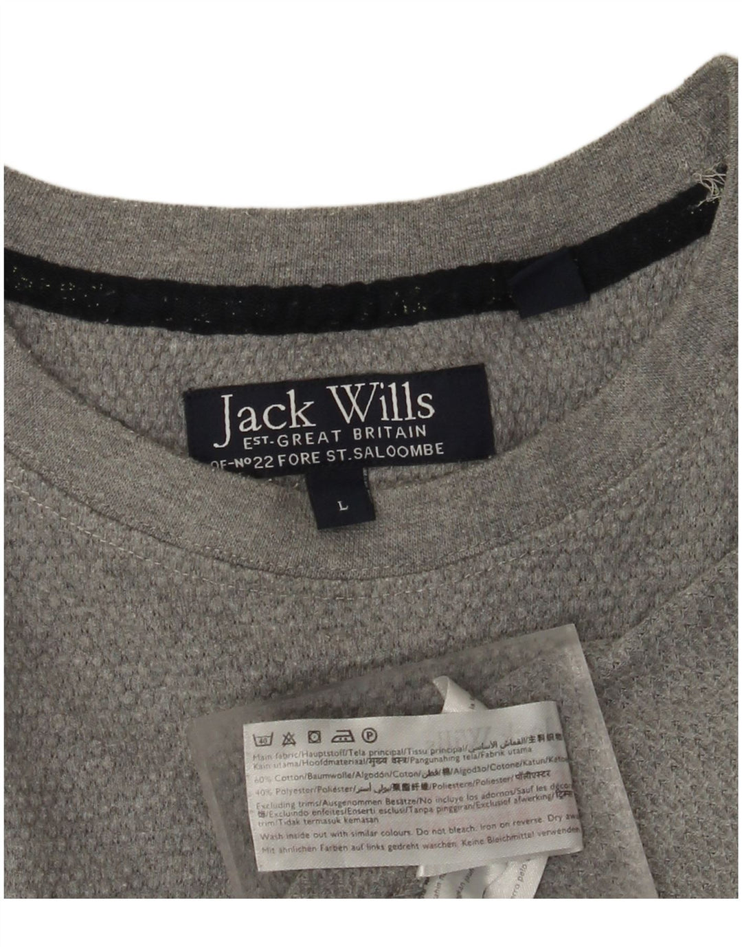 JACK WILLS Tricou pentru bărbați Top mare din bumbac gri