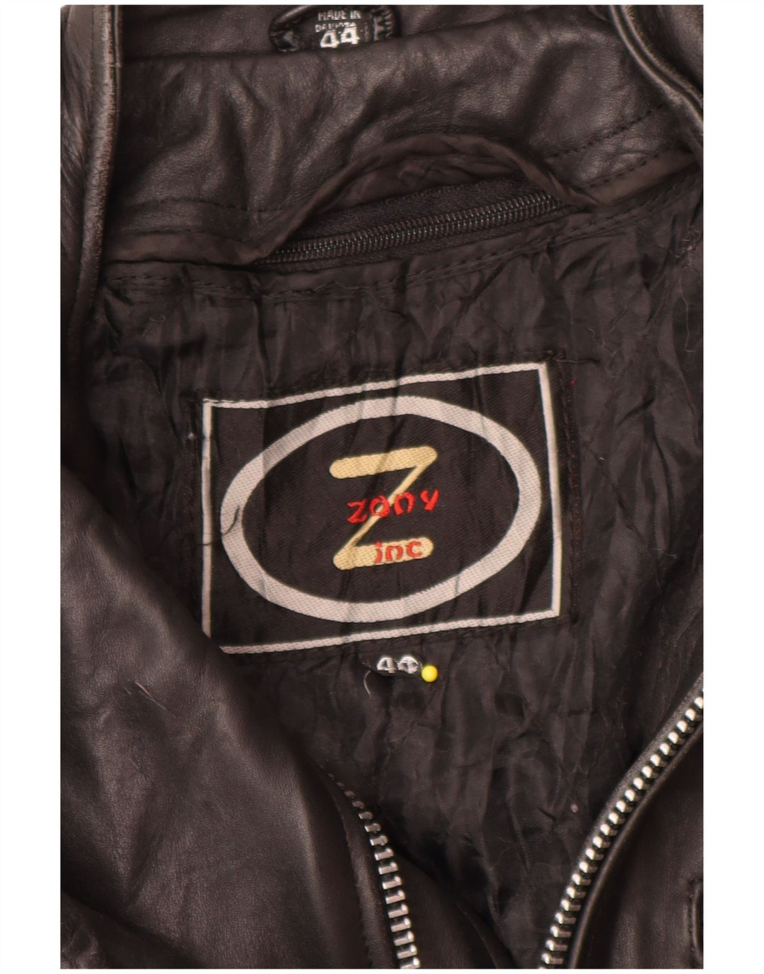 Jachetă de piele vintage pentru bărbați UK 44 2XL din piele neagră