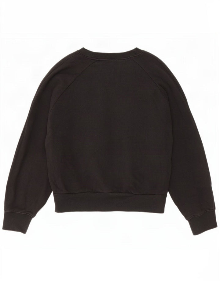 Pulover supradimensionat pentru femei Adidas UK 8/10 Bumbac negru mic
