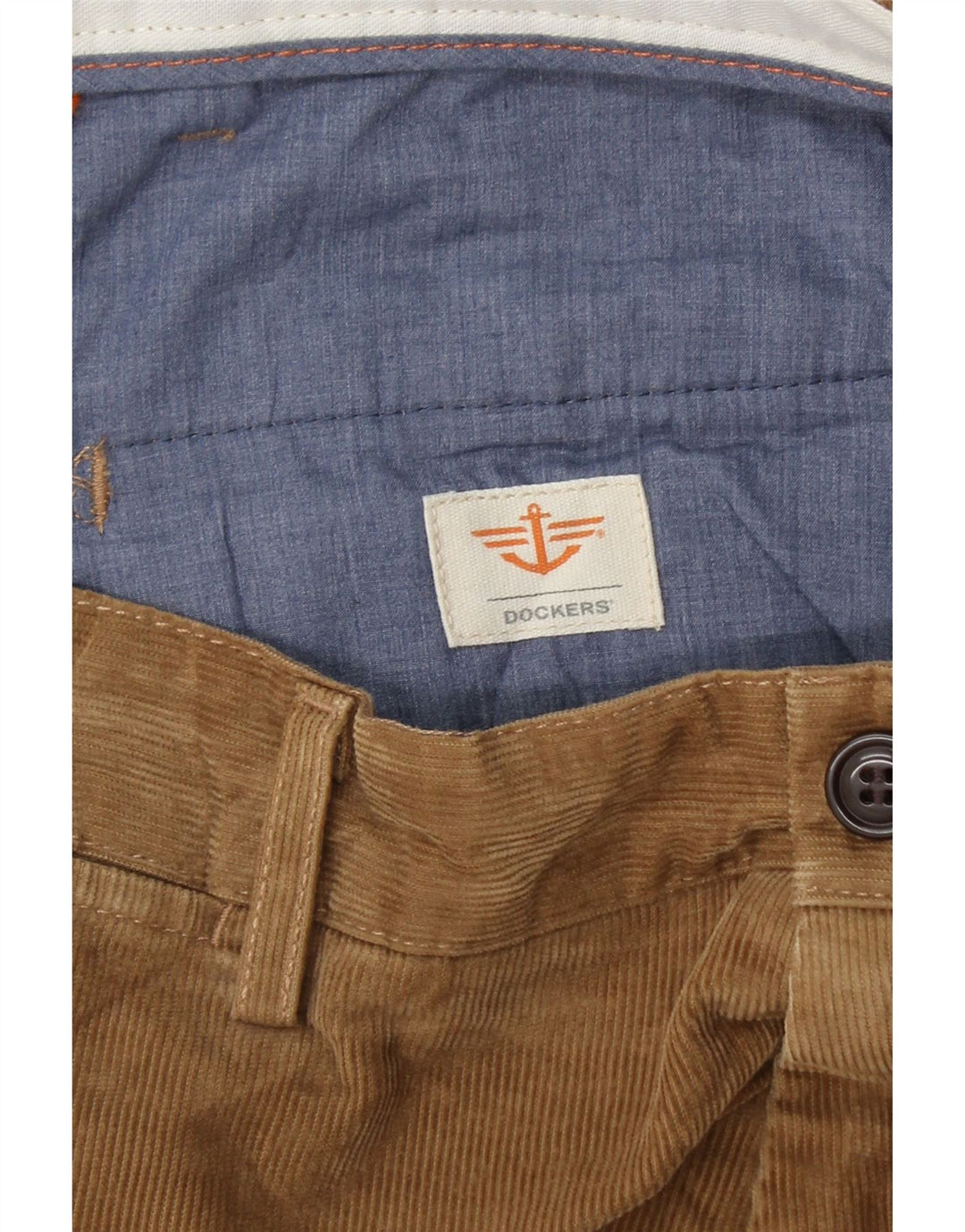 DOCKERS Pantaloni drepti pentru bărbați din velur L30 L30 bumbac bej