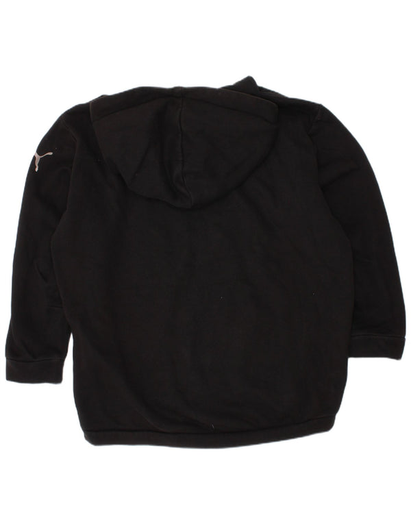 Pulover pentru fete Puma Graphic Hoodie 7-8 ani bumbac negru