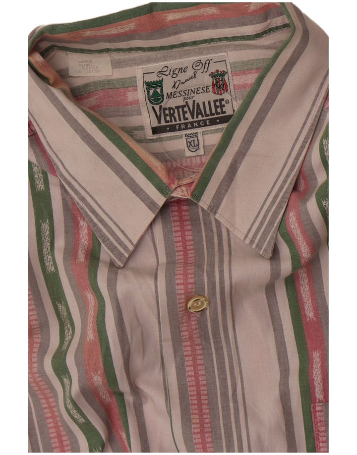 Cămașă pentru bărbați Verte Vallee XL, bumbac cu dungi multicolore