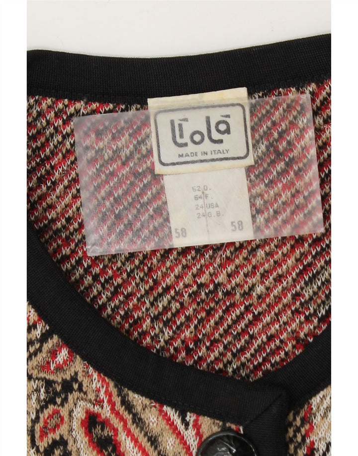 Jachetă Blazer pentru femei Liola cu 5 nasturi UK 24 4XL Lână Paisley multicoloră
