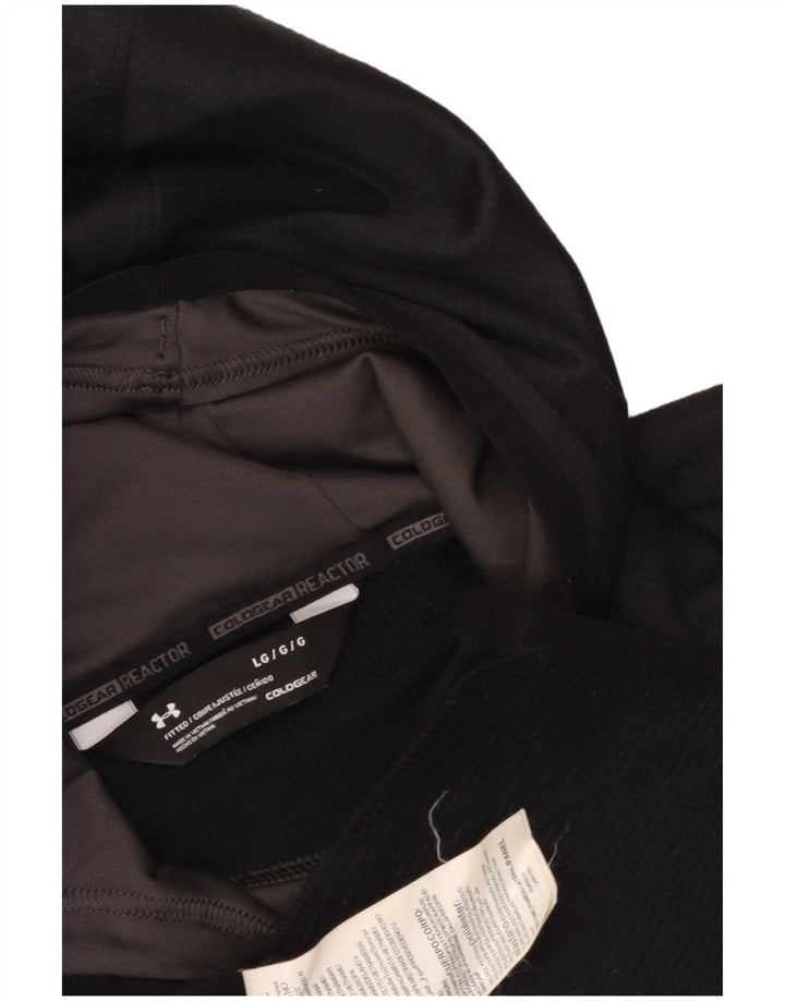 Pulover cu glugă Under Armour Cold Gear pentru bărbați, mare, negru, poliester
