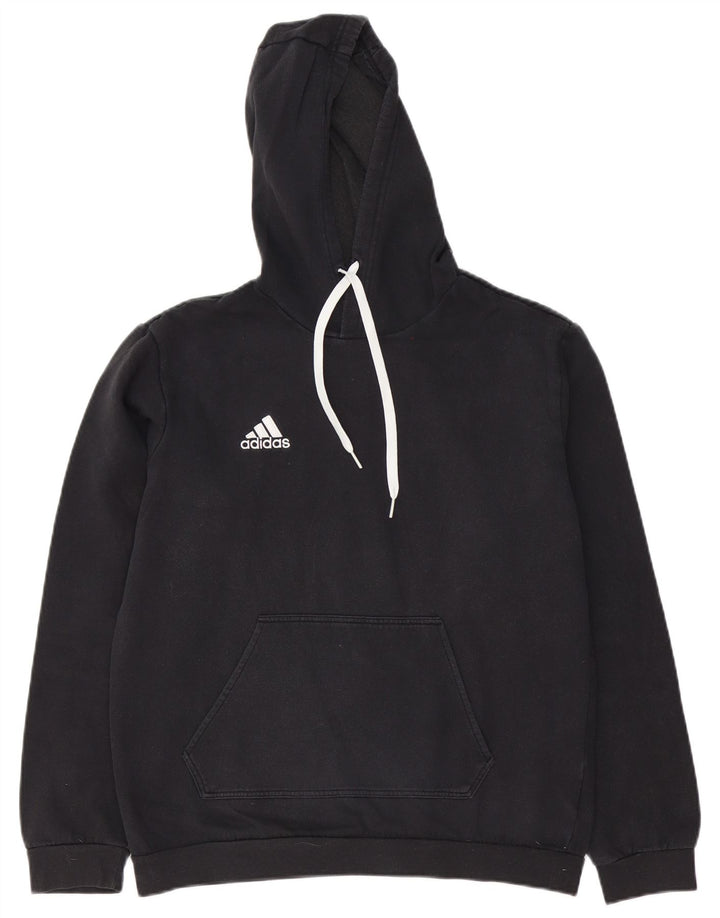 Pulover Adidas pentru bărbați, bumbac mediu negru
