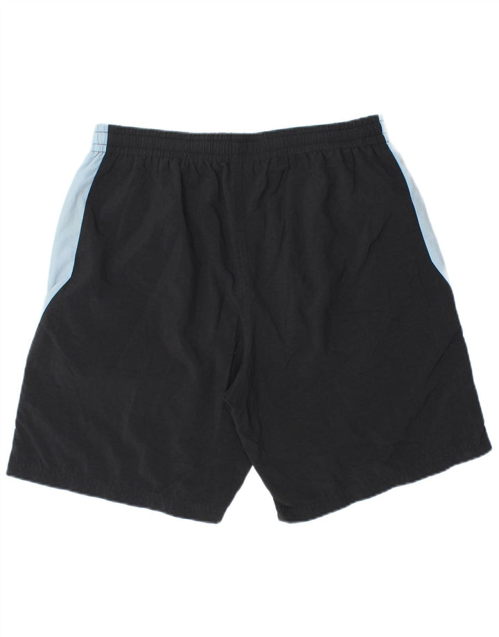 Pantaloni scurți sport Fila pentru bărbați, mari, negru, poliamidă color bloc