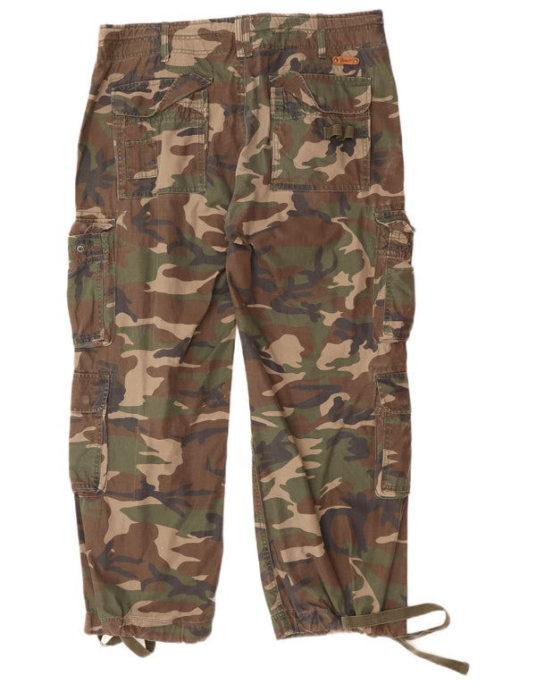 BRANDIT Pantaloni drepti pentru bărbați cargo 2XL W40 L28 bumbac kaki camuflaj