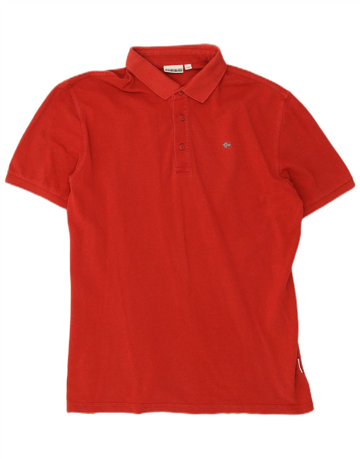 Tricou polo Napapijri pentru bărbați, bumbac roșu mare