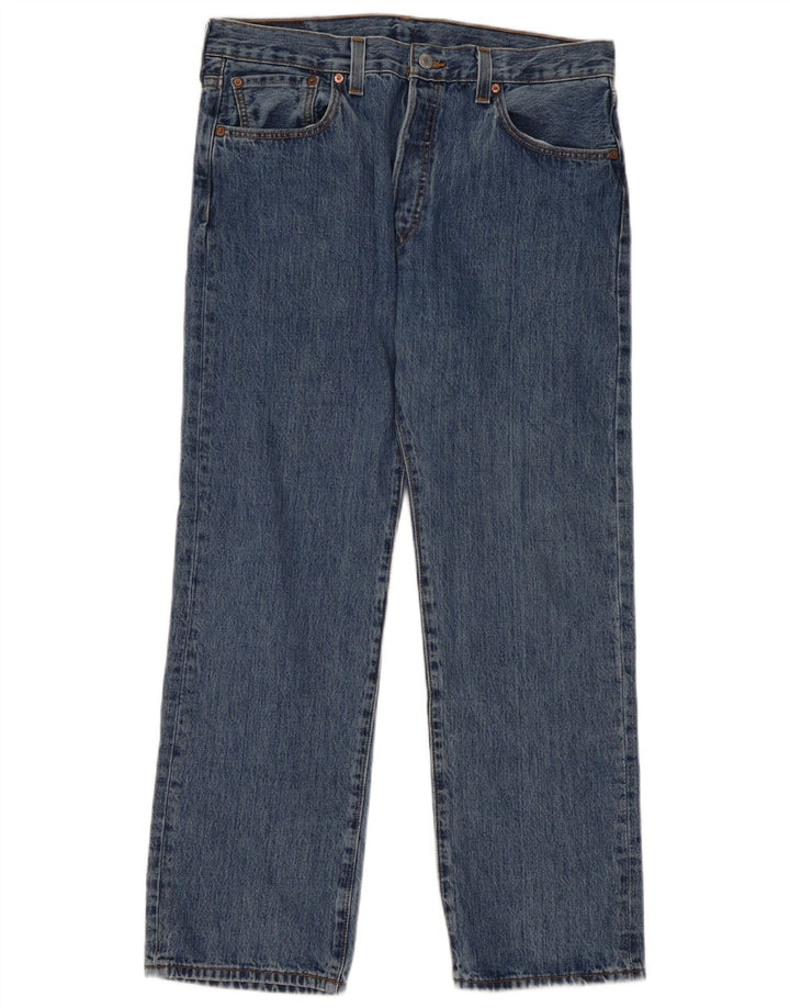 Blugi Levi's 501 Straight pentru bărbați W35 L30 Bumbac albastru