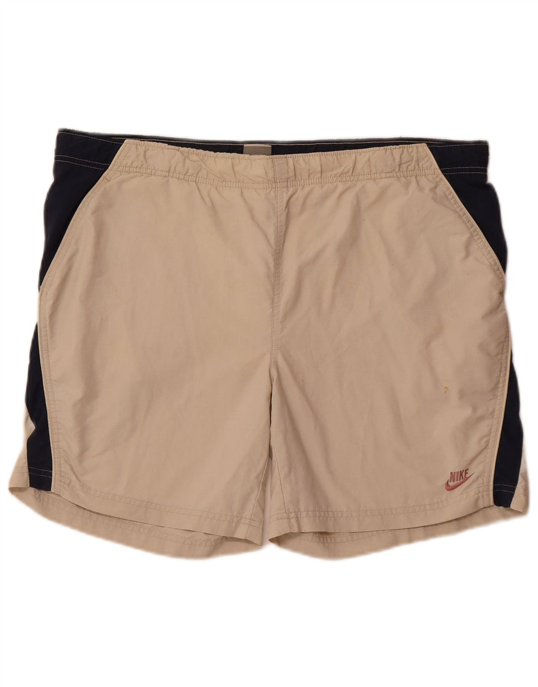 Pantaloni scurți sport grafic Nike pentru bărbați Marea Britanie 34/36, mari, bej, poliester color bloc