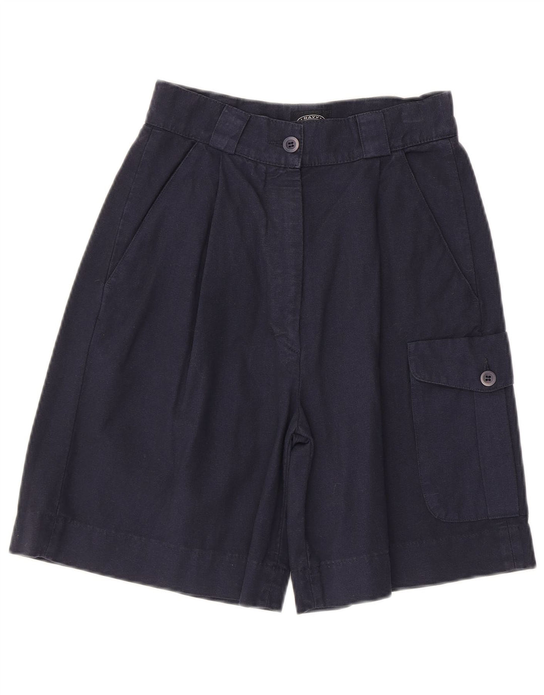 Pantaloni scurți cargo cu talie înaltă pentru femei, bleumarin, IT 40 Small W24 Bleumarin