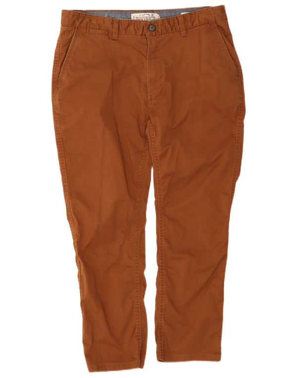 Pantaloni tăiați pentru bărbați Fat Face, subțiri, L34 L24, bumbac maro