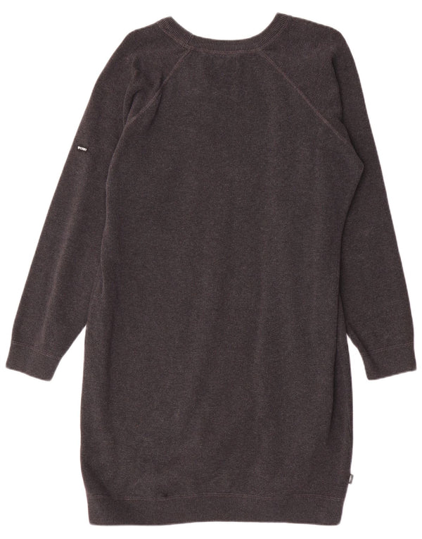 Rochie pulover cu mânecă lungă pentru femei Superdry UK 14 mare bumbac gri