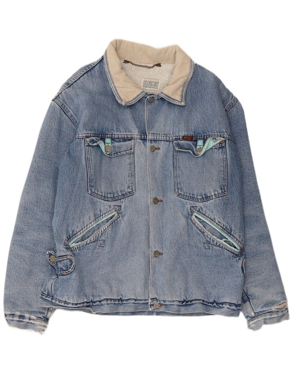 Jachetă din denim Sherpa pentru bărbați RIFLE UK 38 Medium Blue