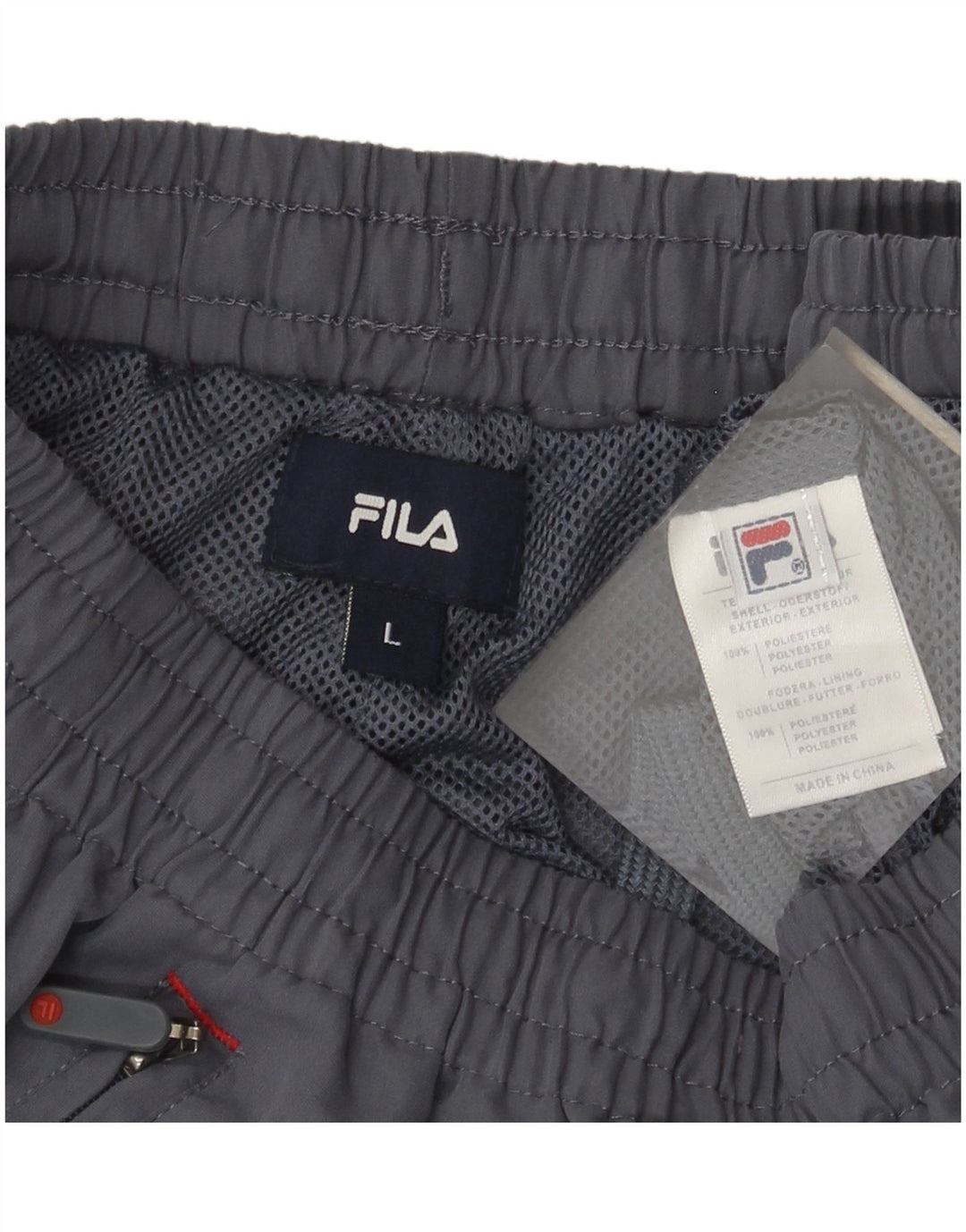 Pantaloni de trening cu grafică Fila pentru bărbați Joggeri mari, albastru, poliester