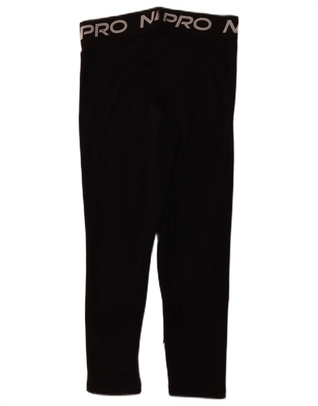 NIKE Womens Graphic Capri Leggings UK 12 Medium  Black Polyester