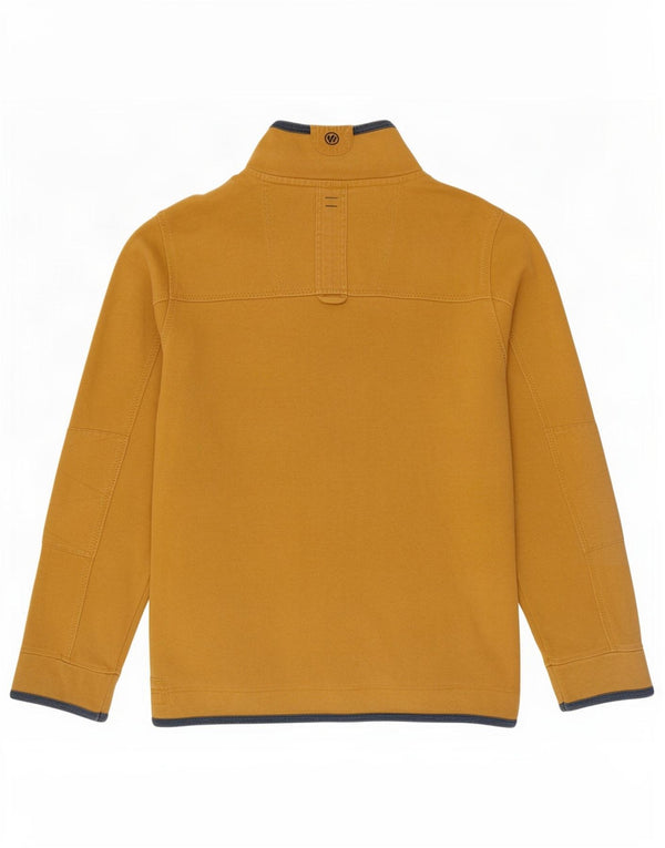 Fat Face pentru bărbați The Airlie Zip Gâtul Pulover 2XL Bumbac galben