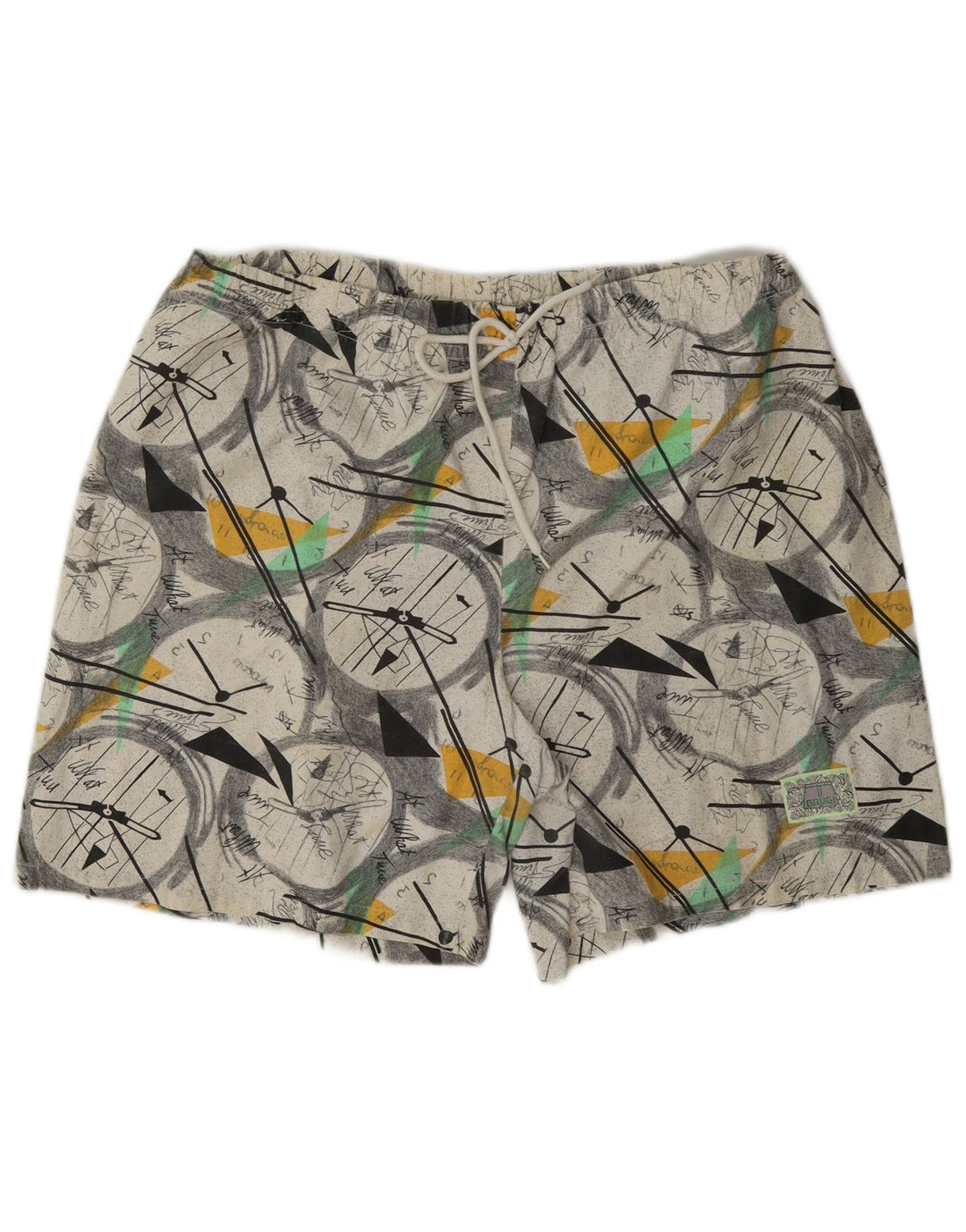 Pantaloni scurți sport vintage pentru bărbați mari, multicolori, geometrici