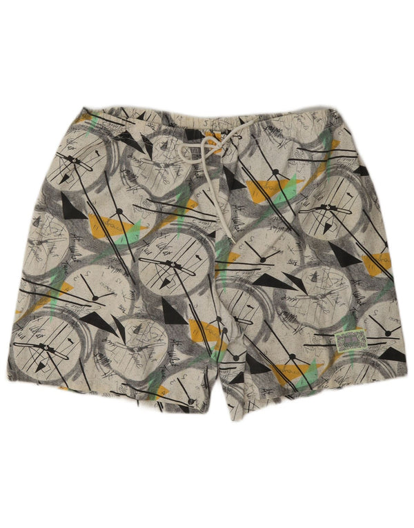 Pantaloni scurți sport vintage pentru bărbați mari, multicolori, geometrici