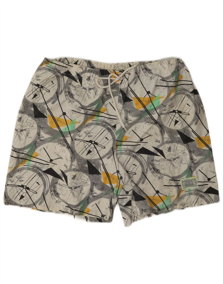 Pantaloni scurți sport vintage pentru bărbați mari, multicolori, geometrici