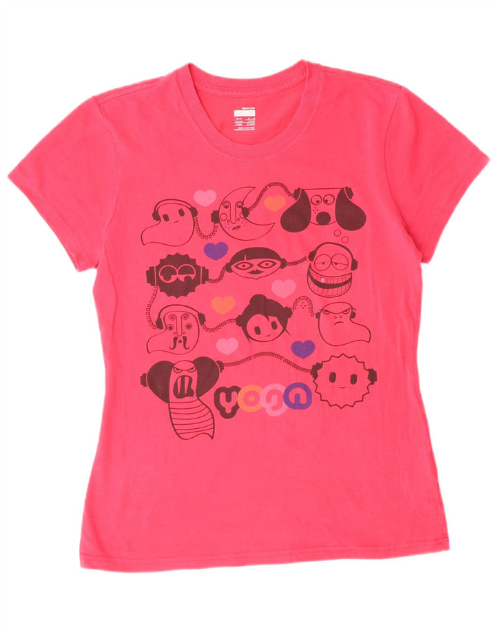 Tricou grafic pentru femei NIKE Top UK 12/14 Medium Pink Bumbac