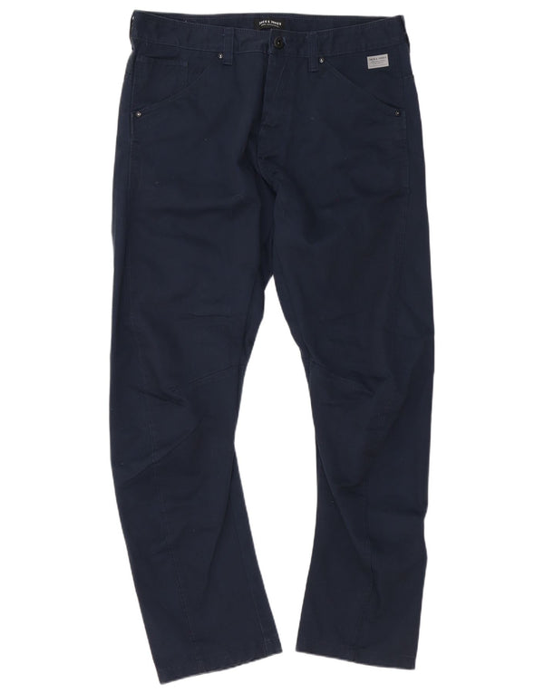 Pantaloni casual Jack & Jones Anti Fit pentru bărbați L36 L34 Bumbac bleumarin