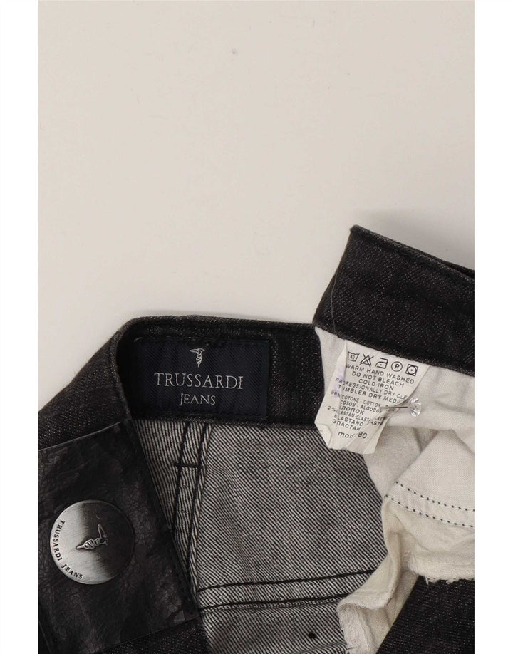 Trussardi blugi drepti pentru bărbați W34 L33 bumbac gri