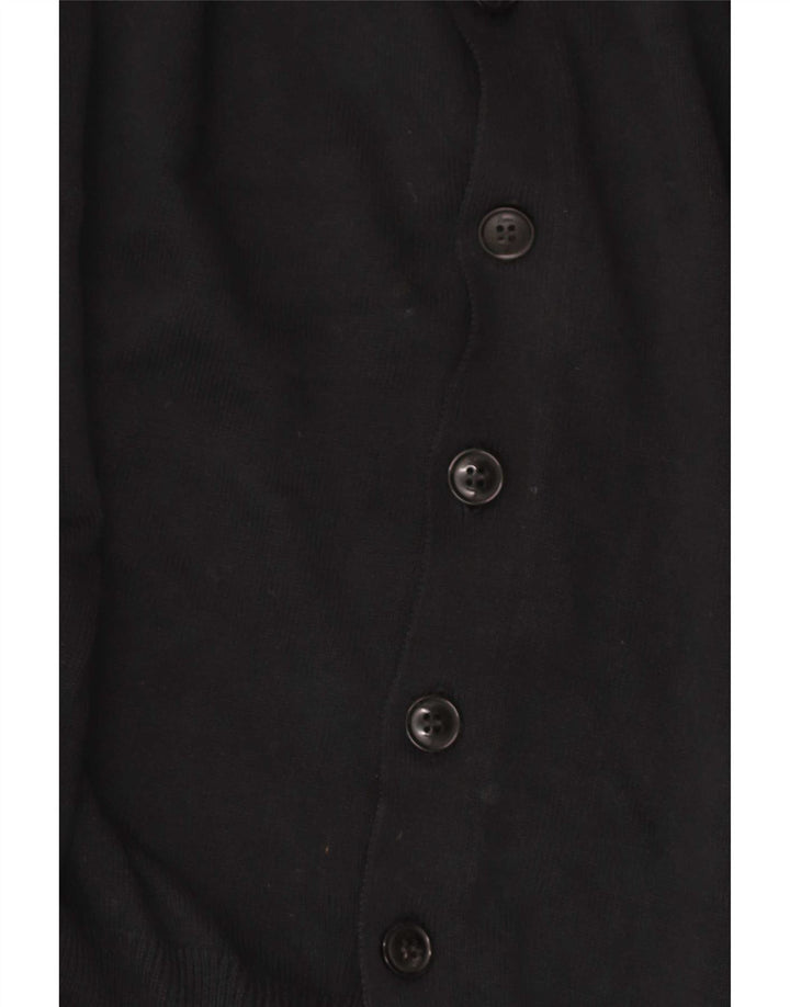 Pulover cardigan pentru bărbați Zara, mare, negru, bumbac