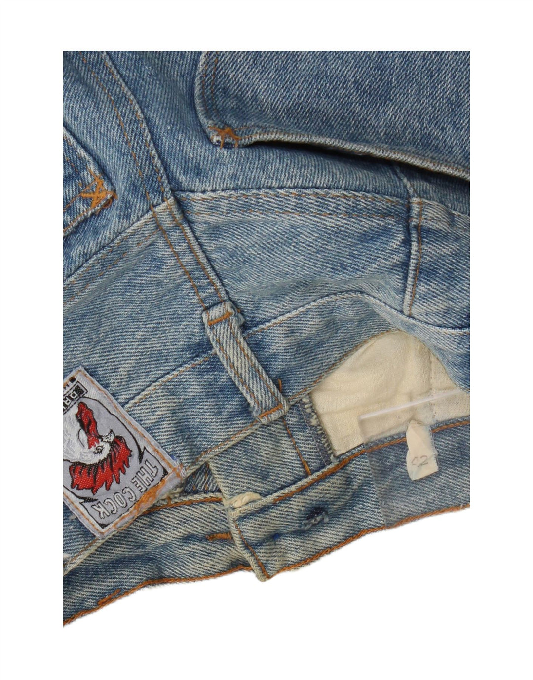 Fusta de blugi cu talie înaltă pentru femei VINTAGE IT 42 Medium W24 Albastru