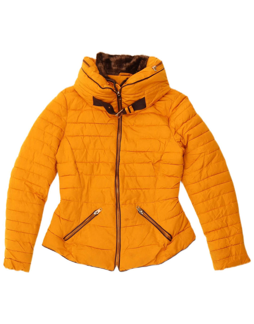 Jachetă căptușită pentru femei Zara UK 10 Small Yellow
